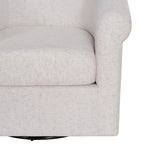 Moriarty Bone Fabric Accent Swivel Chair
