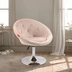 VANITII Accent Chair Swivel Vanity Chair Office Desk Chair Modern Height Adjustable Pink/Grey/White
