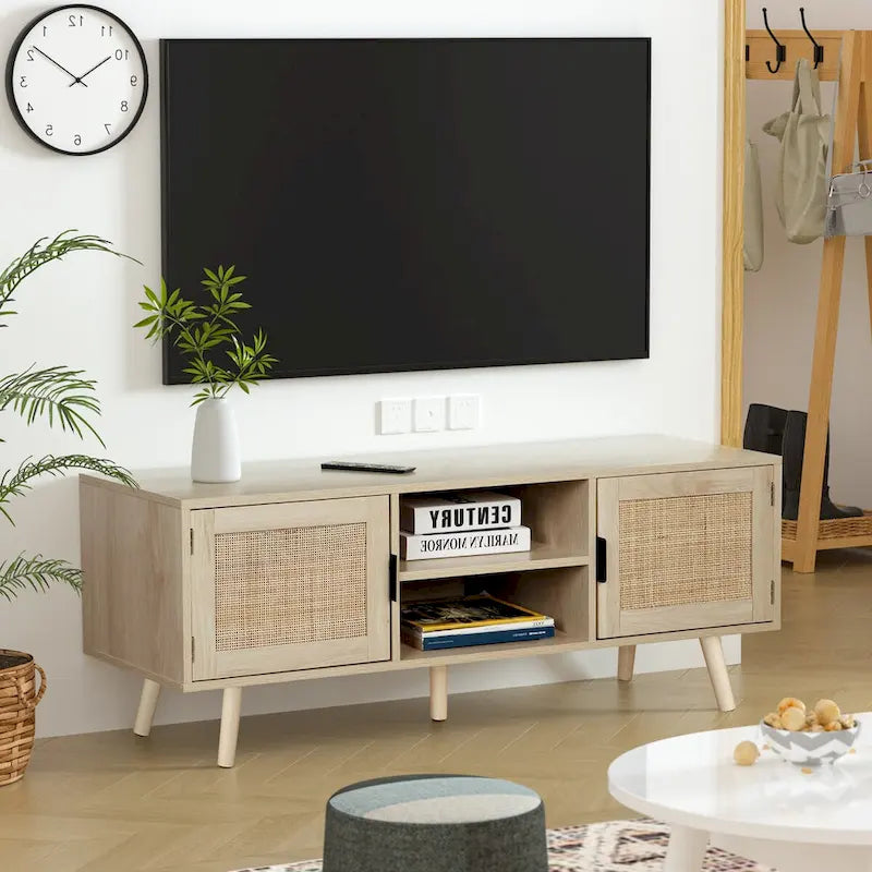 Anmytek 47 Modern TV Stand Entertainment Center Media Console Table for up to 65 TV - 47 inches in width