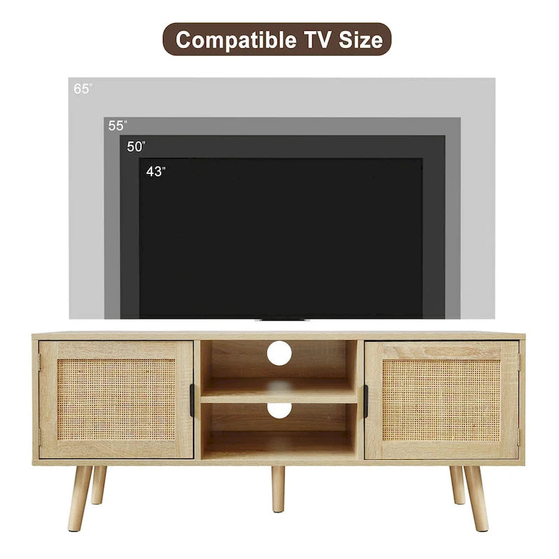 Anmytek 47 Modern TV Stand Entertainment Center Media Console Table for up to 65 TV - 47 inches in width