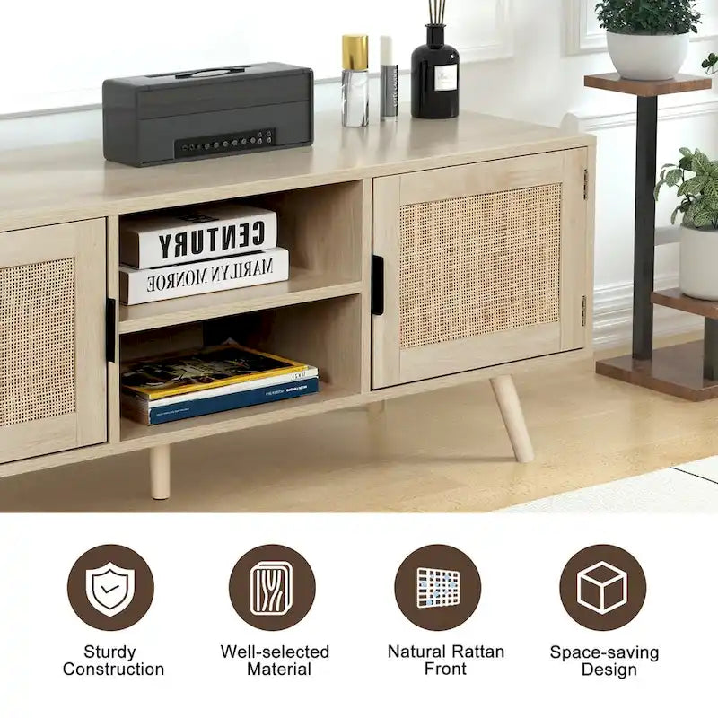 Anmytek 47 Modern TV Stand Entertainment Center Media Console Table for up to 65 TV - 47 inches in width