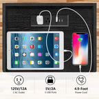 Comodino con Stazione di Ricarica e Porte USB