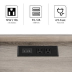Comodino con Stazione di Ricarica e Porte USB