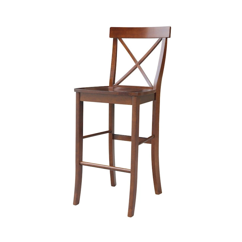 Tavolo Rotondo da Bar Altezza 42" e Due Sgabelli - Espresso