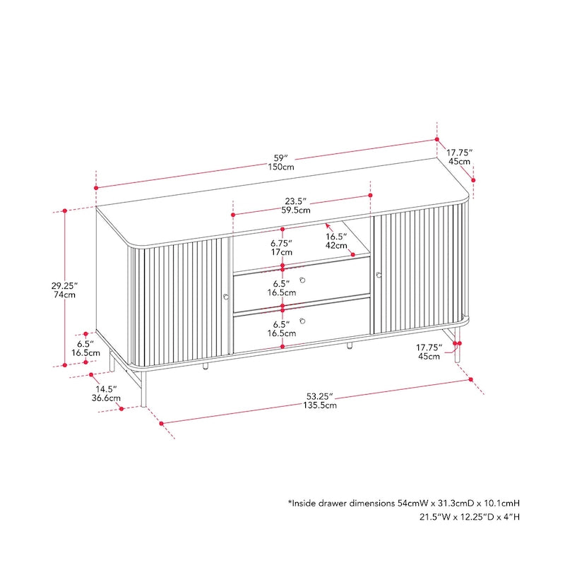 Riko Credenza/Buffet curvo
