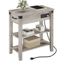 3-Tier Narrow Side Table with Drawer and Storage