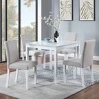 Wooden Dining Square Table Set,Kitchen Table for Small Space,4 Person Dining Table