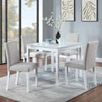 Wooden Dining Square Table Set,Kitchen Table for Small Space,4 Person Dining Table