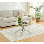 35.4 Round Coffee Table With Glass Top