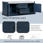 Storage Bench with 2 Drawers and 2 Cabinets