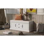 Storage Bench with 2 Drawers and 2 Cabinets
