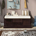 Storage Bench with 2 Drawers and 2 Cabinets