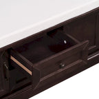 Storage Bench with 2 Drawers and 2 Cabinets