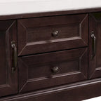 Storage Bench with 2 Drawers and 2 Cabinets