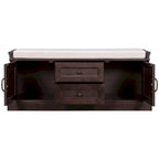 Storage Bench with 2 Drawers and 2 Cabinets