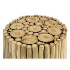 Tavolino D'Appoggio Laterale e d'Accento in Legno di Teak Fatto a Mano con Design a Grappolo di Bastoncini - Marrone - Roche River Decor