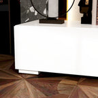 Contemporary TV Console - Storage Cabinet, White Media Stand
