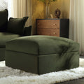 Moss Green Velvet Fabric Pouffe
