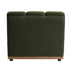 Moss Green Sectional Sofa, 1-Seater Armless Sofa