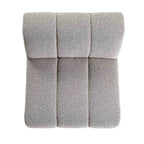 Taupe Boucle Sectional Sofa, 1-Seater Armless Sofa