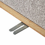 Taupe Boucle Sectional Sofa, 1-Seater Armless Sofa