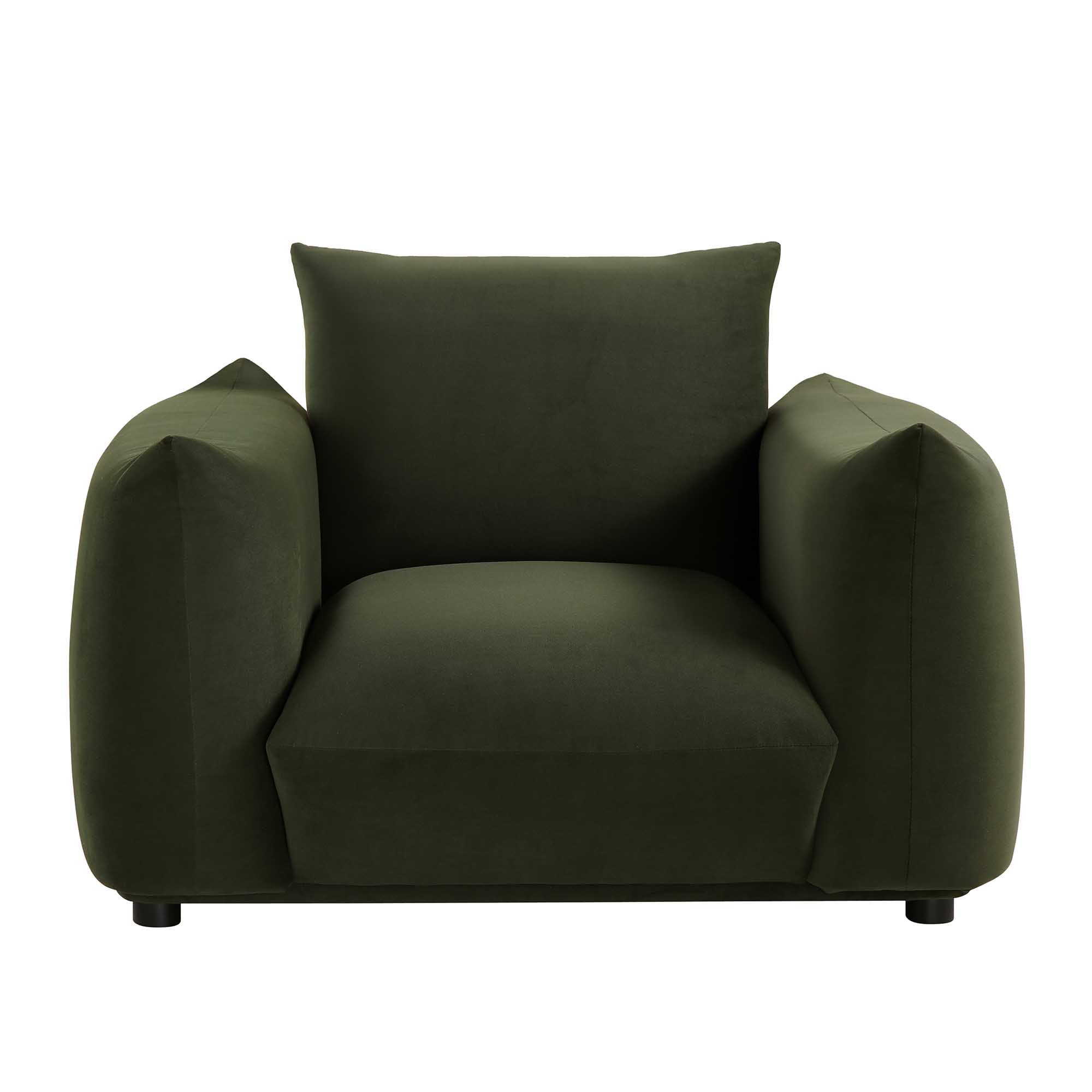 Armchair, Moss Green Velvet