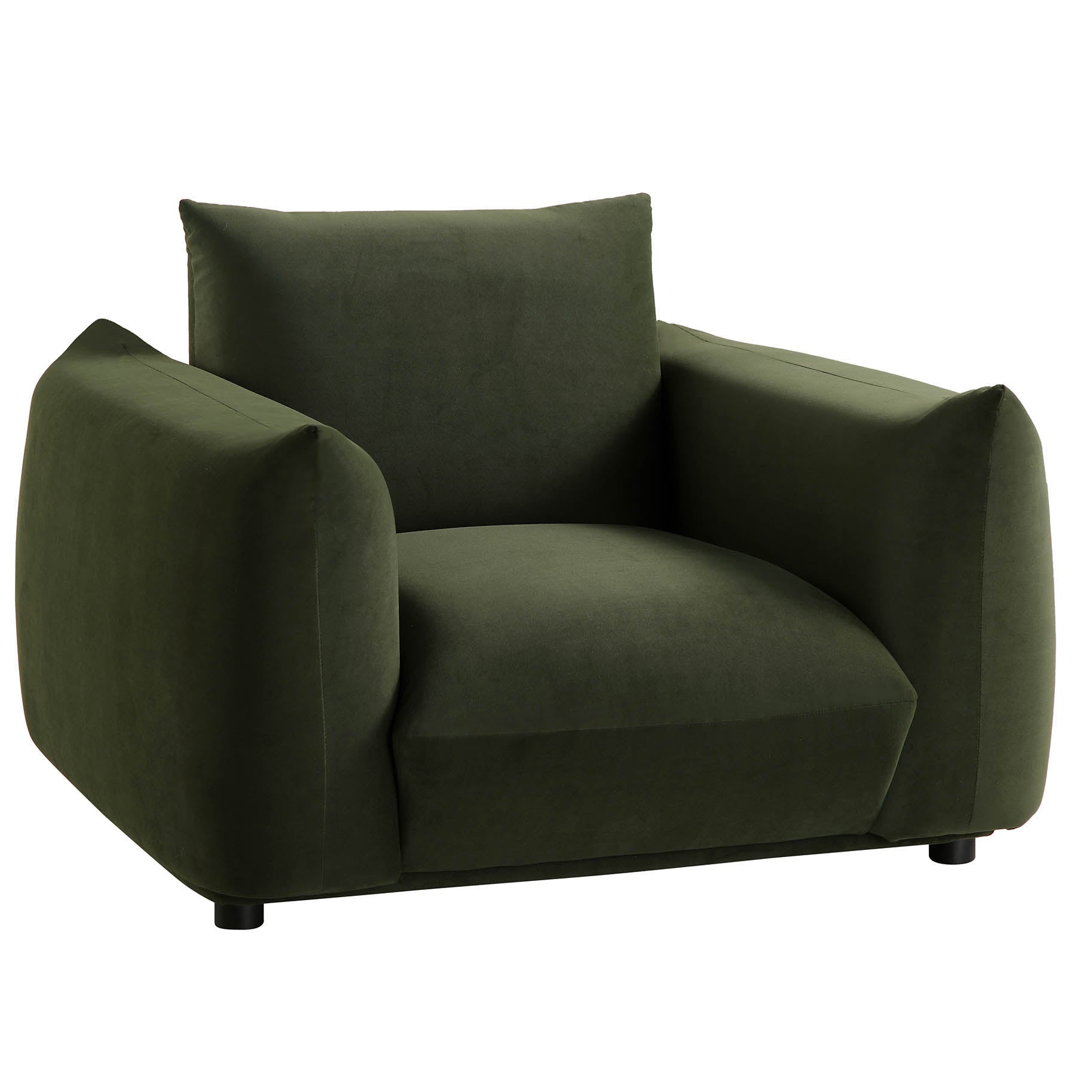 Armchair, Moss Green Velvet