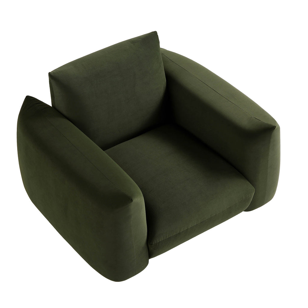 Armchair, Moss Green Velvet