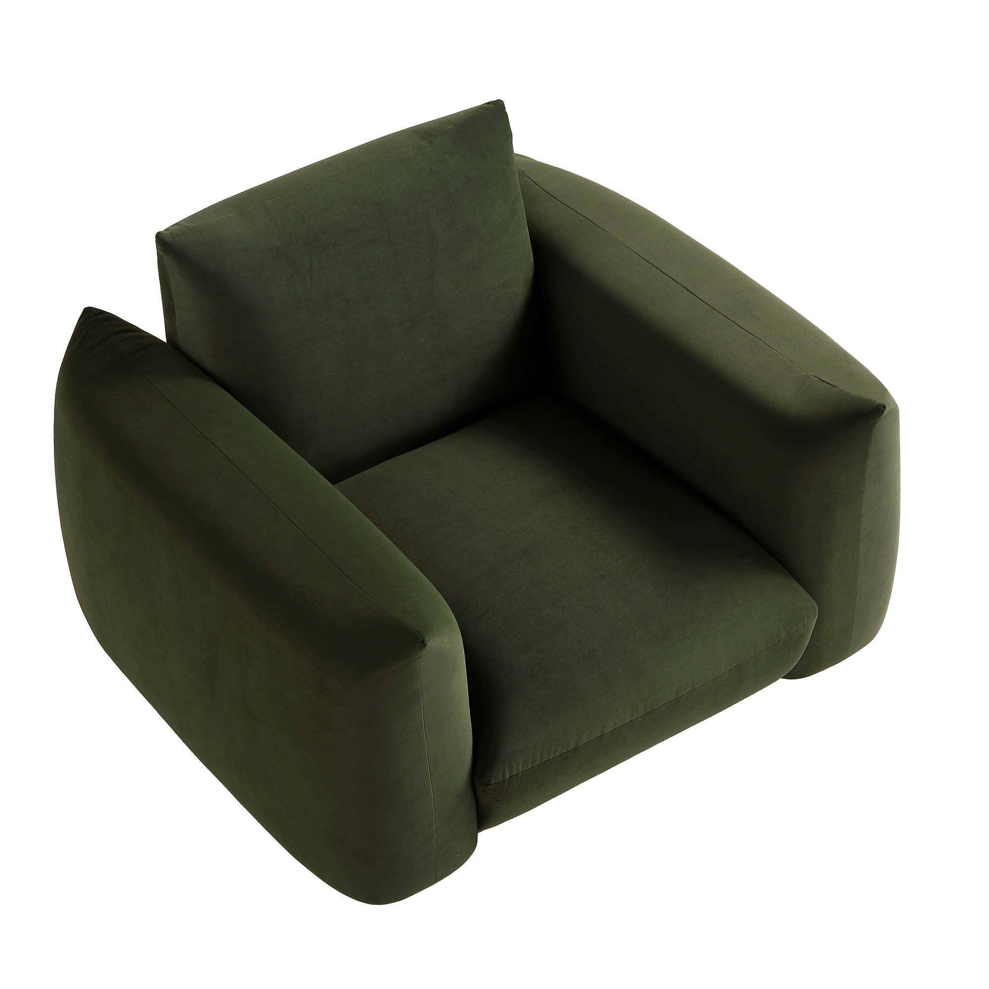 Armchair, Moss Green Velvet