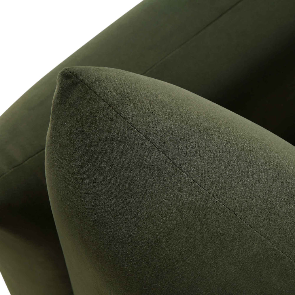 Armchair, Moss Green Velvet