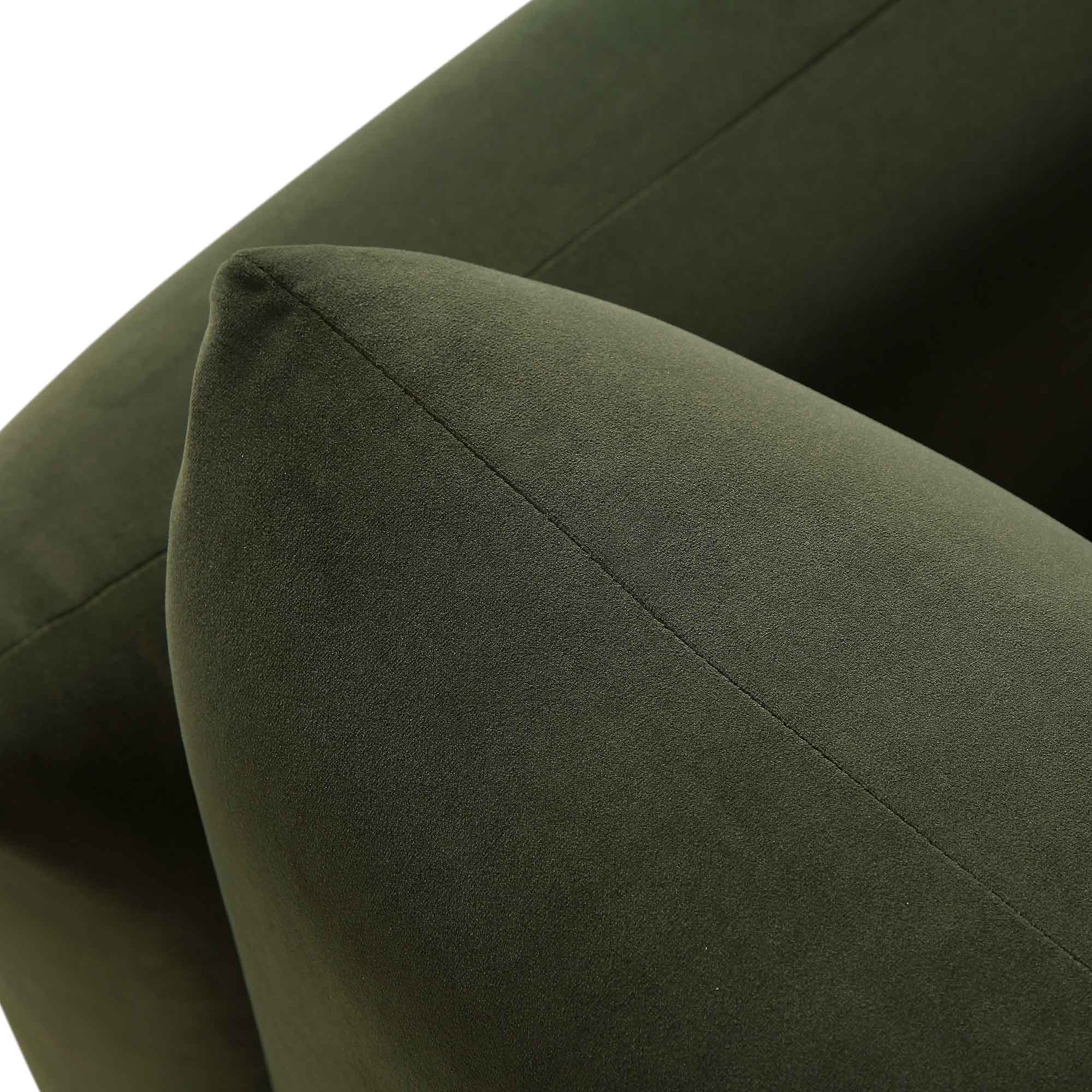 Armchair, Moss Green Velvet