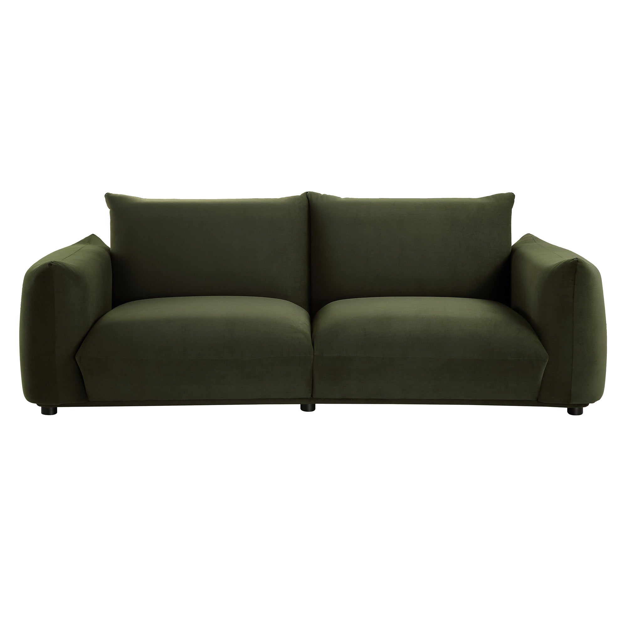Three Seater Sofa, Moss Green Velvet