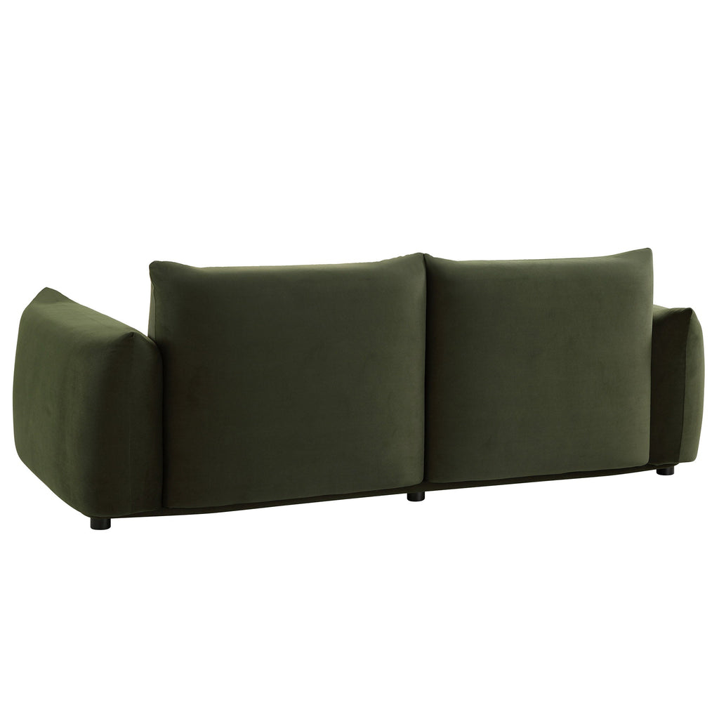 Three Seater Sofa, Moss Green Velvet