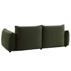 Three Seater Sofa, Moss Green Velvet