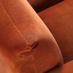 Two Seater Sofa, Rust Velvet