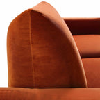 Three Seater Sofa, Rust Velvet