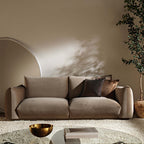 Three Seater Sofa, Mink Velvet