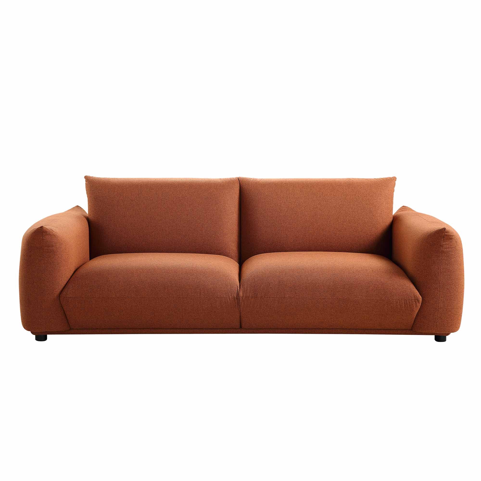 Three Seater Sofa, Terracotta Fabric