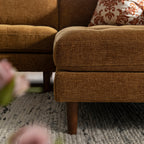 Spiced Honey Chenille Grand 4-Seater Chaise End Sofa, Right Hand Facing