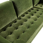 5+Seater Corner Sofa, Moss Green Velvet