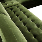 5+Seater Corner Sofa, Moss Green Velvet