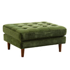 Ottoman, Moss Green Velvet