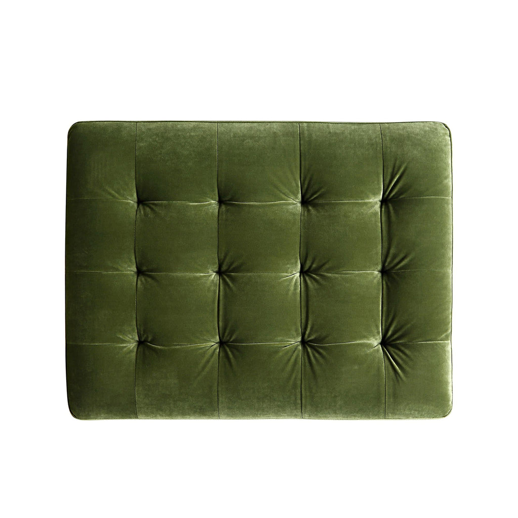 Ottoman, Moss Green Velvet