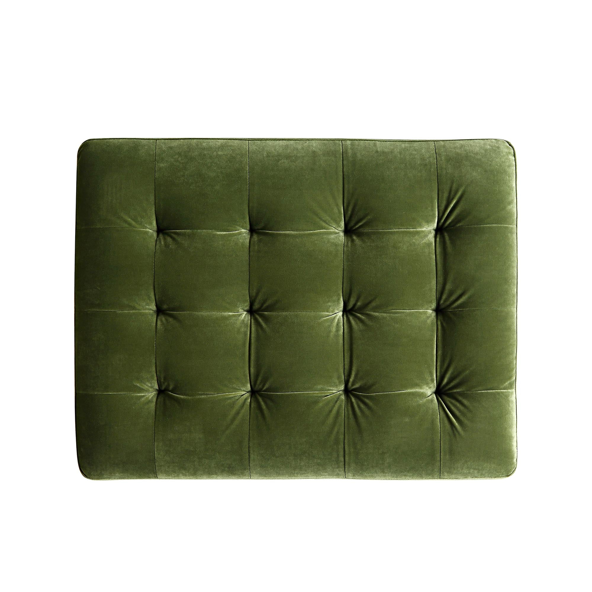 Ottoman, Moss Green Velvet