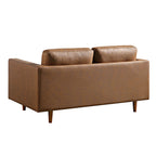 2-Seater Sofa, Tan Faux Suede