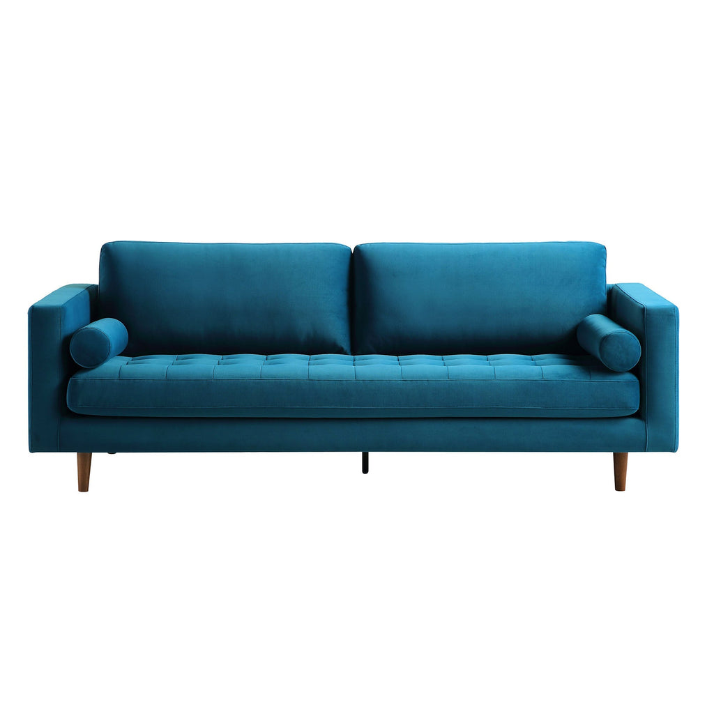Large 3-Seater Sofa, Teal Velvet
