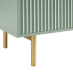 Ridged TV Media Unit, Matte Sage Green