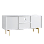 Ridged TV Media Unit, Matte White