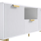 Ridged TV Media Unit, Matte White
