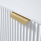 Ridged TV Media Unit, Matte White